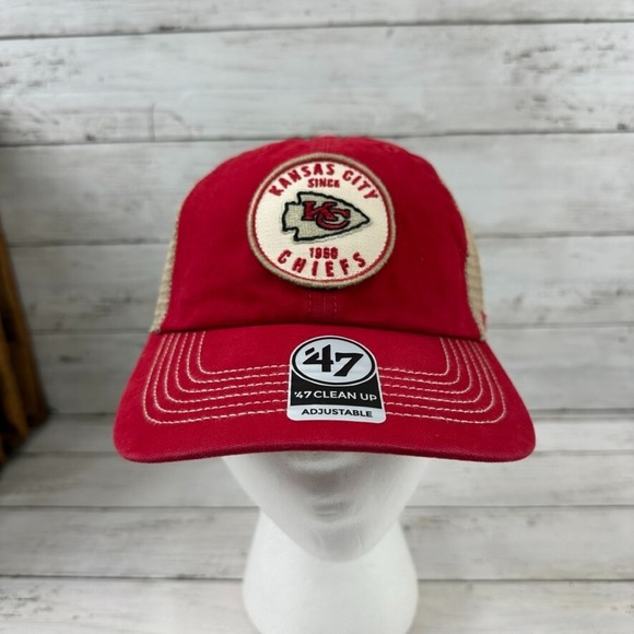 Kansas City Chiefs '47‎ Brand Adjustable Snapback red Hat New - Picture 1 of 8